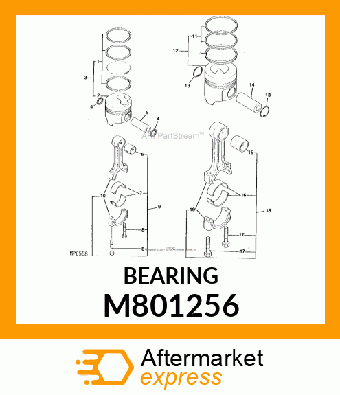 BEARING, PISTON PIN M801256