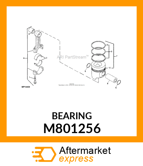 BEARING, PISTON PIN M801256