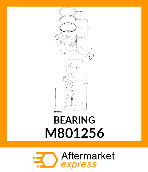 BEARING, PISTON PIN M801256