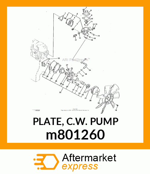 PLATE, C.W. PUMP m801260