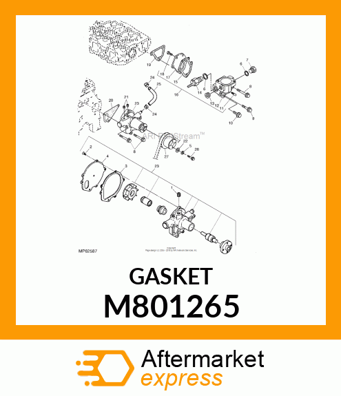 GASKET, WATER PUMP M801265