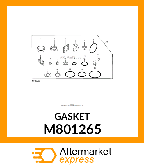 GASKET, WATER PUMP M801265