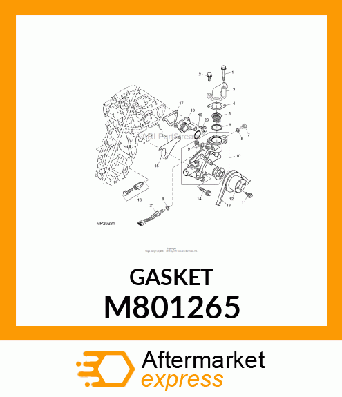 GASKET, WATER PUMP M801265