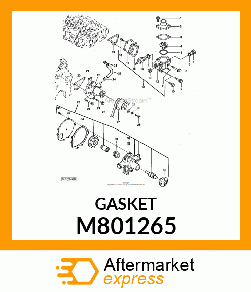 GASKET, WATER PUMP M801265