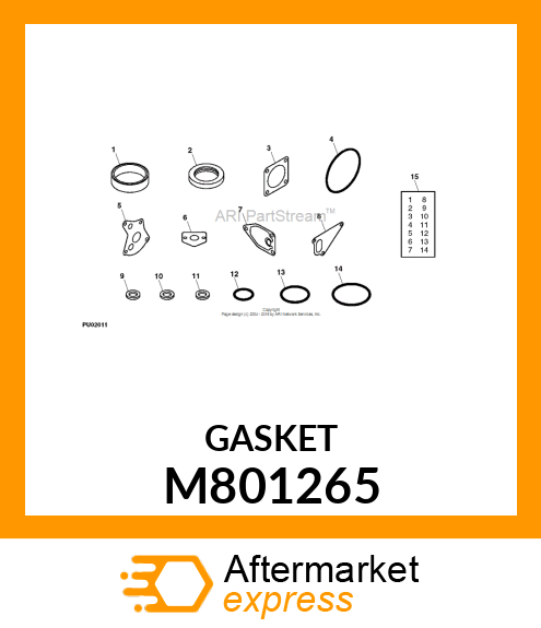 GASKET, WATER PUMP M801265