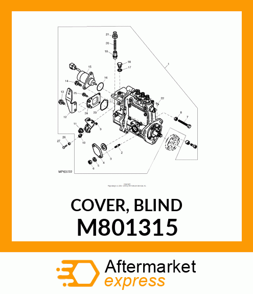 COVER, BLIND M801315