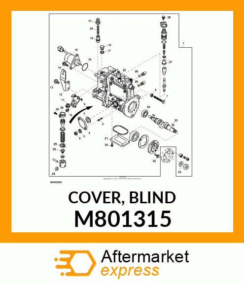 COVER, BLIND M801315