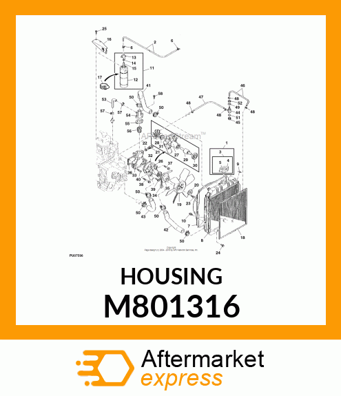 Housing - HOUSING, HOUSING, THERMOSTAT M801316