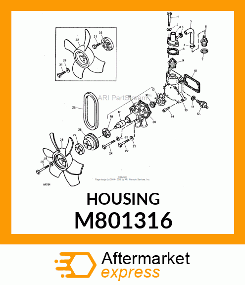 Housing - HOUSING, HOUSING, THERMOSTAT M801316