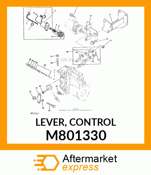 LEVER, CONTROL M801330