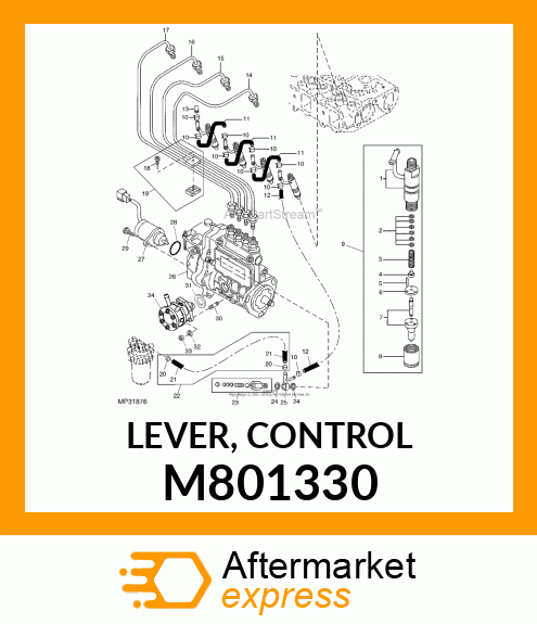 LEVER, CONTROL M801330