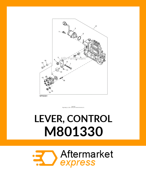 LEVER, CONTROL M801330