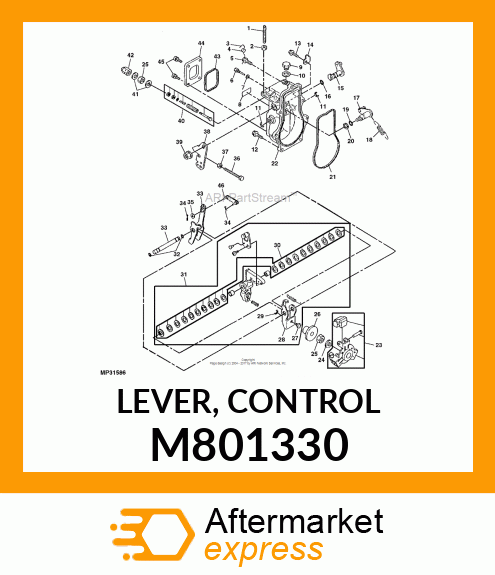 LEVER, CONTROL M801330