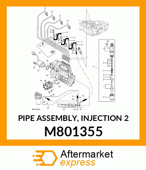 PIPE ASSEMBLY, INJECTION 2 M801355