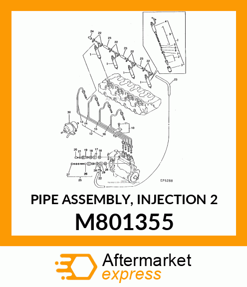 PIPE ASSEMBLY, INJECTION 2 M801355