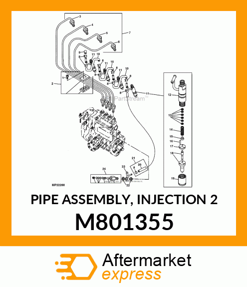 PIPE ASSEMBLY, INJECTION 2 M801355