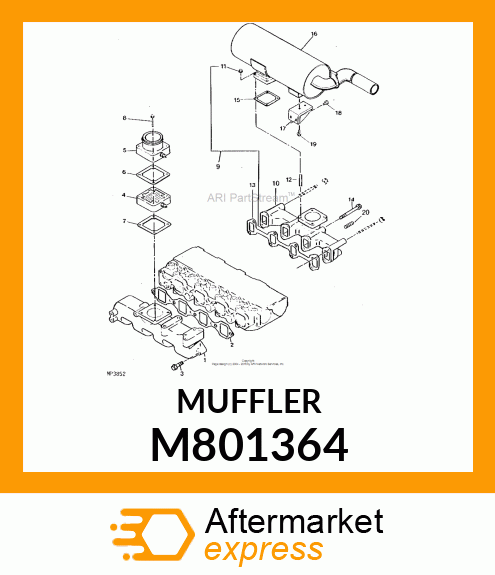 Muffler - MUFFLER (SILENCER) M801364