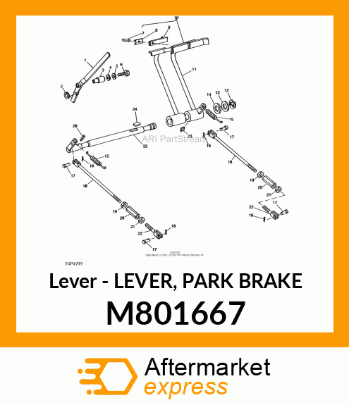 Lever - LEVER, PARK BRAKE M801667