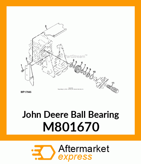 BALL BEARING, BEARING, BALL TMB005 M801670