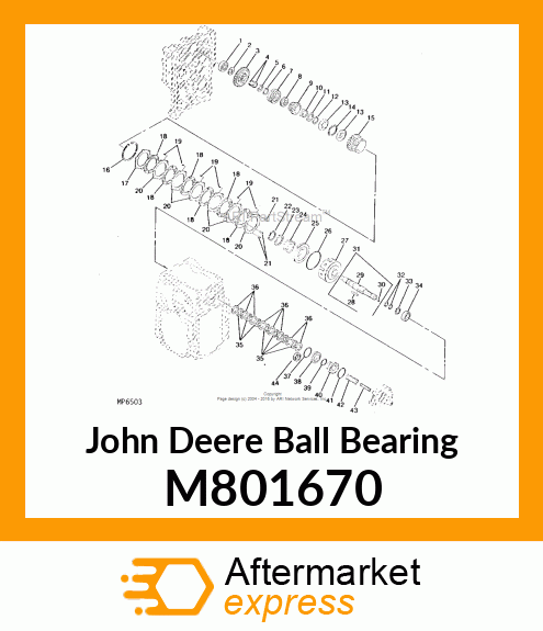 BALL BEARING, BEARING, BALL TMB005 M801670