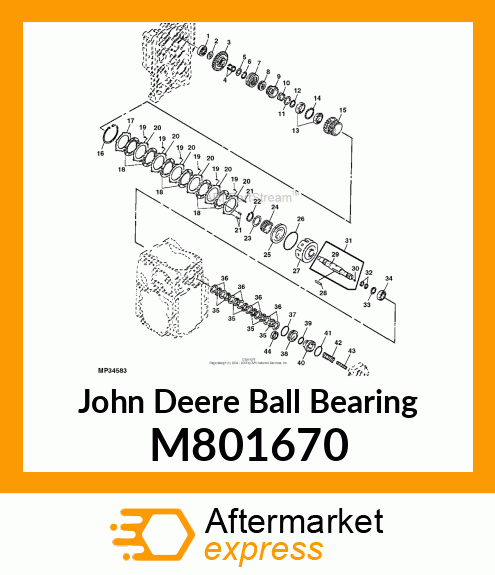 BALL BEARING, BEARING, BALL TMB005 M801670