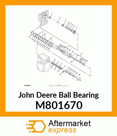 BALL BEARING, BEARING, BALL TMB005 M801670