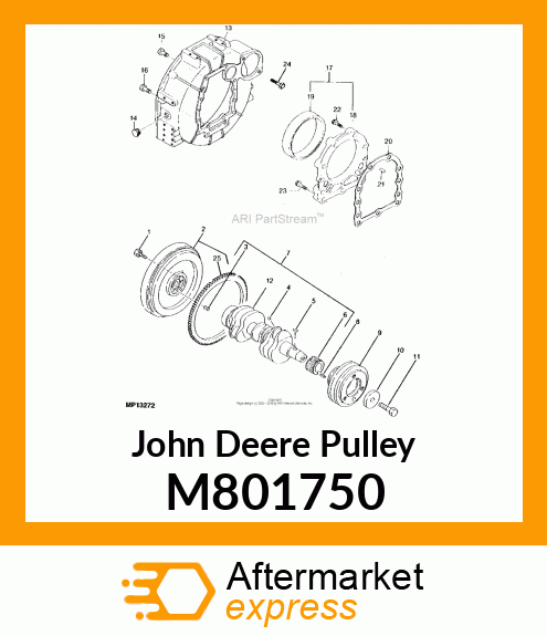 PULLEY, CRANKSHAFT D M801750