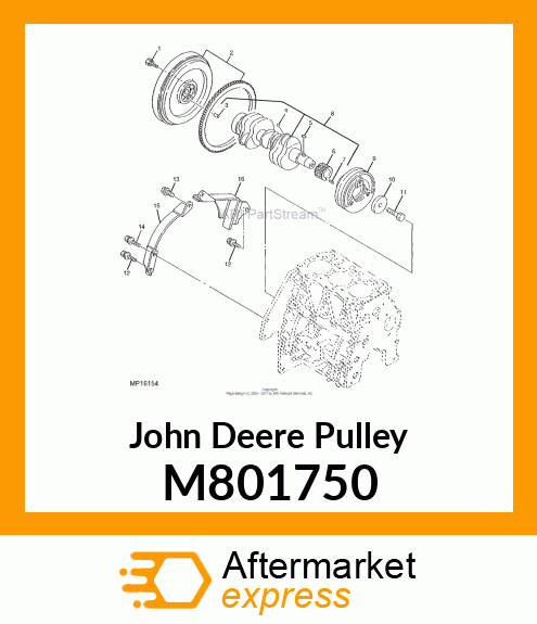 PULLEY, CRANKSHAFT D M801750