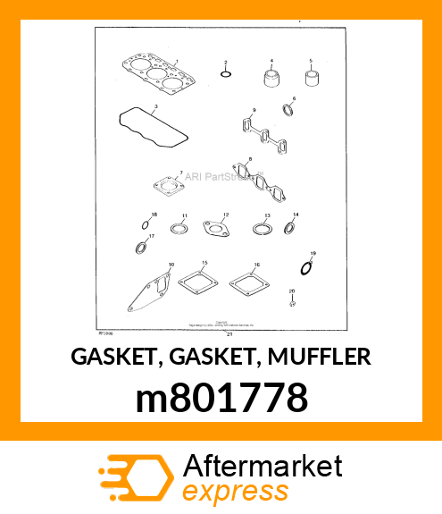 GASKET, GASKET, MUFFLER m801778