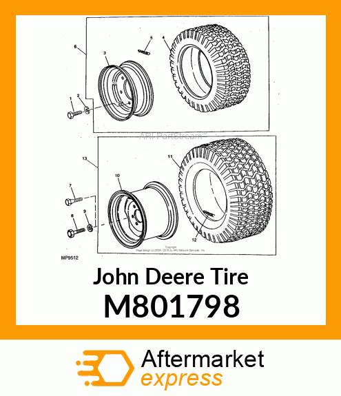 TIRE, 355/80D M801798