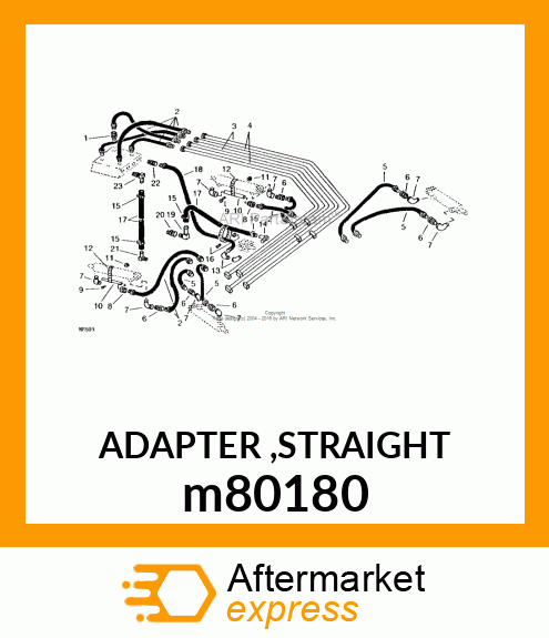 ADAPTER ,STRAIGHT m80180