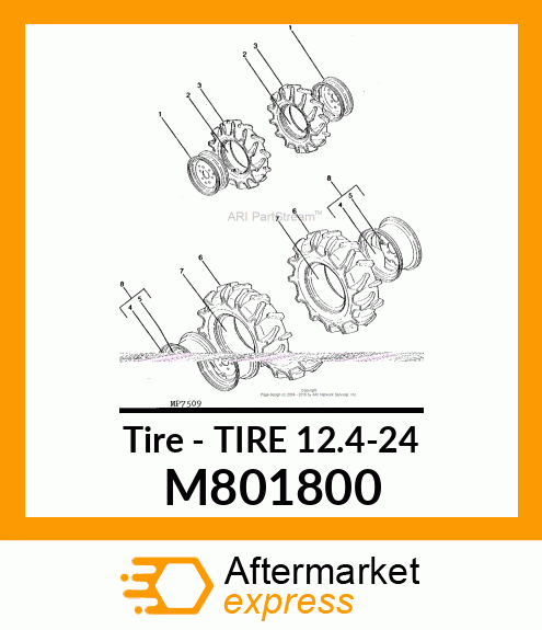 Tire - TIRE 12.4-24 M801800