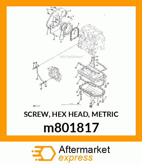 SCREW, HEX HEAD, METRIC m801817