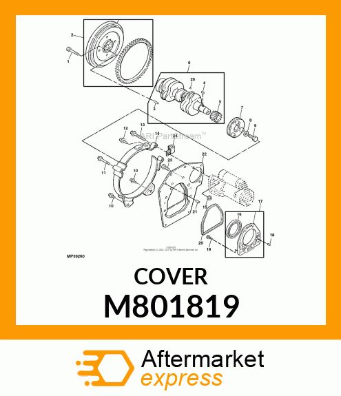 COVER, FLYWHEEL M801819