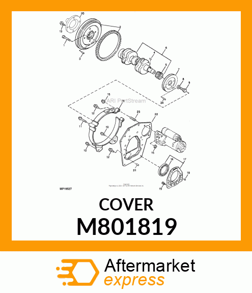 COVER, FLYWHEEL M801819