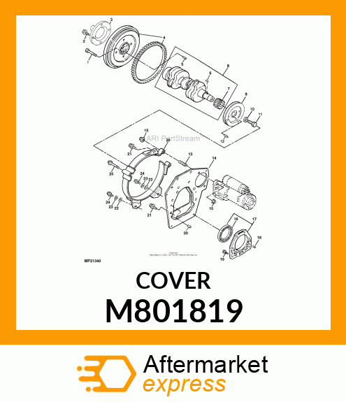 COVER, FLYWHEEL M801819