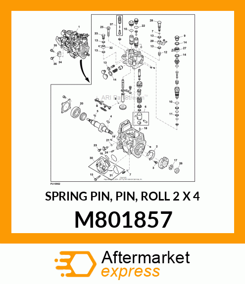 SPRING PIN, PIN, ROLL 2 X 4 M801857