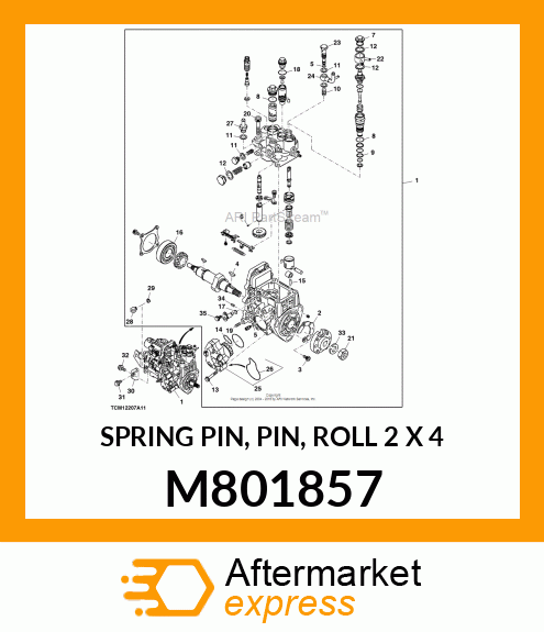 SPRING PIN, PIN, ROLL 2 X 4 M801857