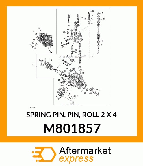 SPRING PIN, PIN, ROLL 2 X 4 M801857