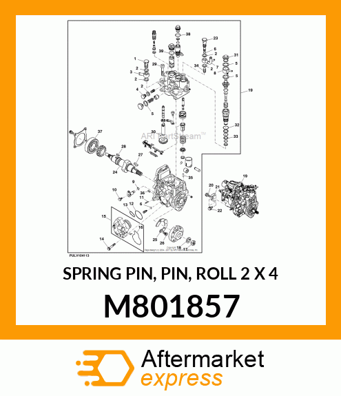 SPRING PIN, PIN, ROLL 2 X 4 M801857