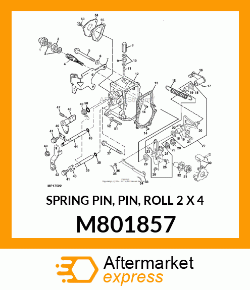 SPRING PIN, PIN, ROLL 2 X 4 M801857