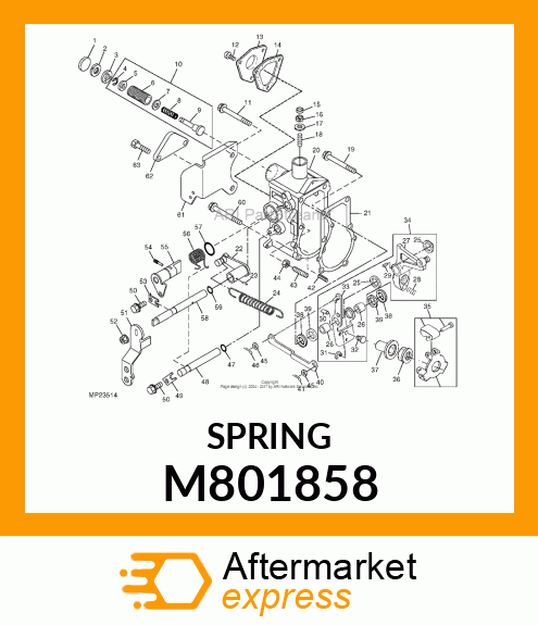 SPRING, REGULATOR M801858