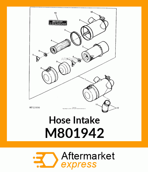 Hose Intake M801942