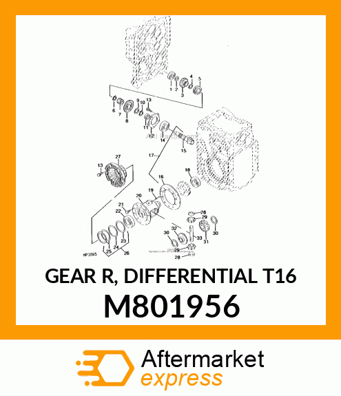 GEAR, GEAR (R), DIFFERENTIAL (T=16) M801956