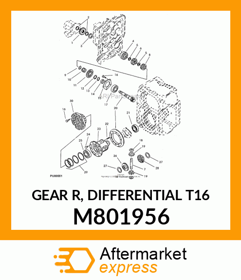 GEAR, GEAR (R), DIFFERENTIAL (T=16) M801956