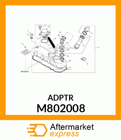 ADAPTER, OIL FILLER M802008