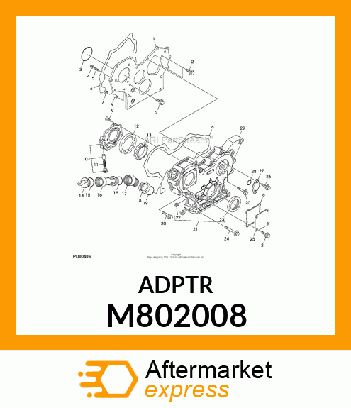 ADAPTER, OIL FILLER M802008