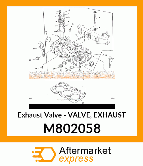 Exhaust Valve - VALVE, EXHAUST M802058