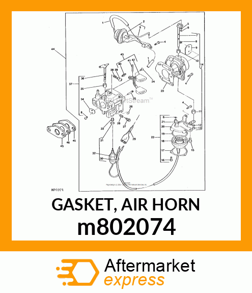 GASKET, AIR HORN m802074