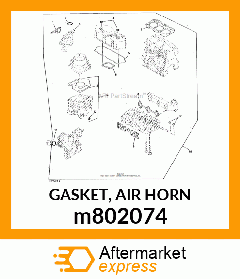 GASKET, AIR HORN m802074